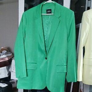 Zara Vibrant Emerald Blazer